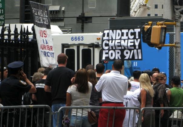 Indict Cheney Sign at World Trade Center