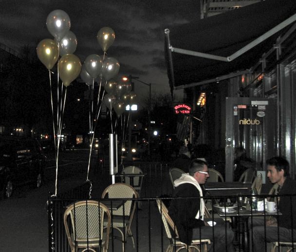 Balloons on Hudson Street, New York City, New Year's Eve
