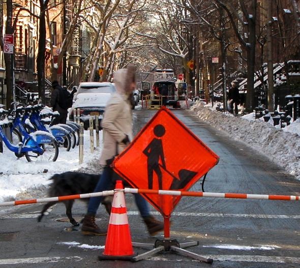 Snow Shoveling Sign, New York City, 2015